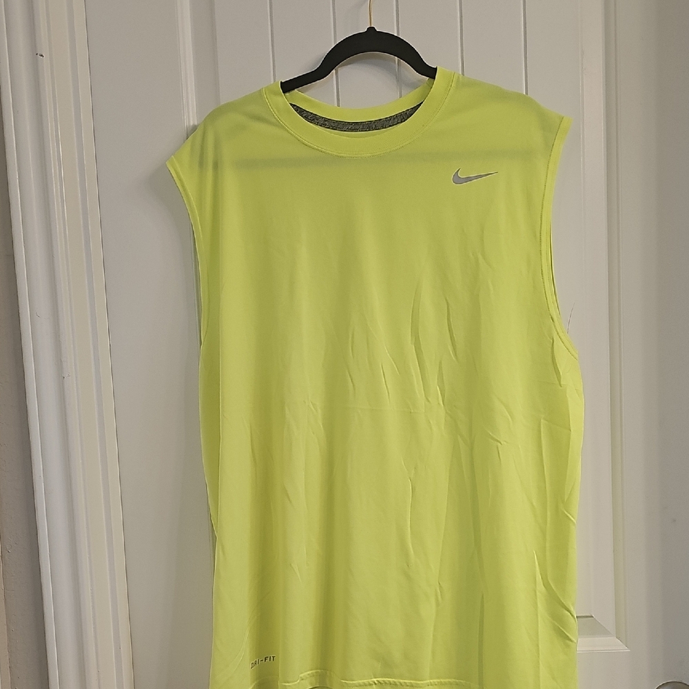 Nike Sleeveless Neon Yellow Top